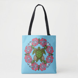 Tote O bolsa da mandala da tartaruga de mar