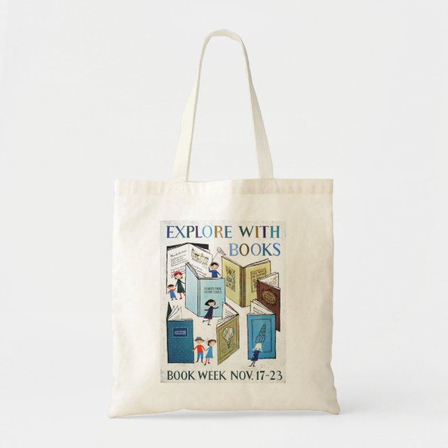 Tote O bolsa da semana de livro de 1957 crianças (Frente)