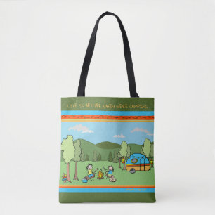 Tote O bolsa de acampamento - a vida é melhor quando