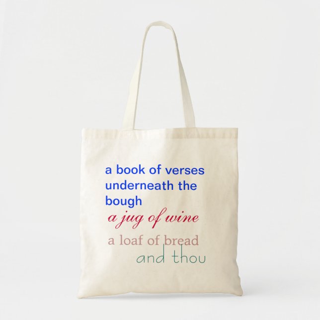 Tote O bolsa de Fitzgerald Rubaiyat (Frente)