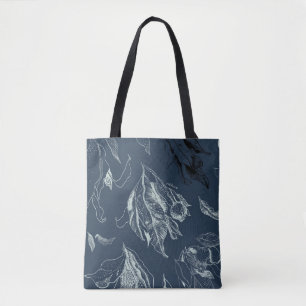 Tote O bolsa de Gumleaves - azul & verde pálido