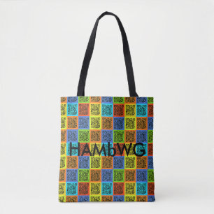 Tote O bolsa de HAMbWG - 4 cor QR w/Logo