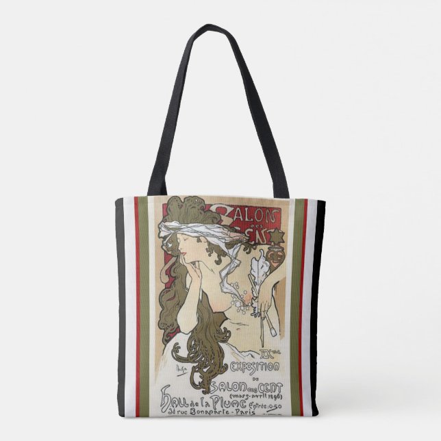 Tote O bolsa de Nouveau da arte de Alphonse Mucha (Verso)