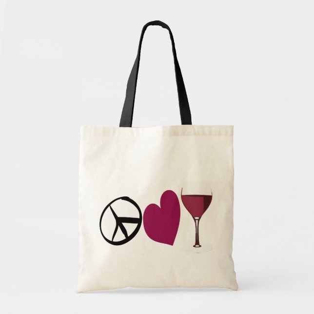 Tote O bolsa de PeaceLove&Wine (Frente)