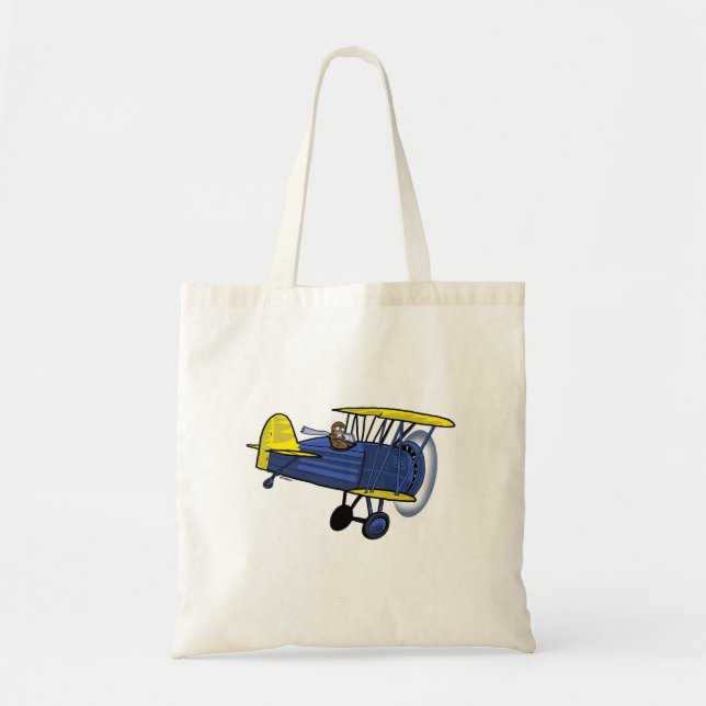 Tote O bolsa do biplano -- azul (Frente)