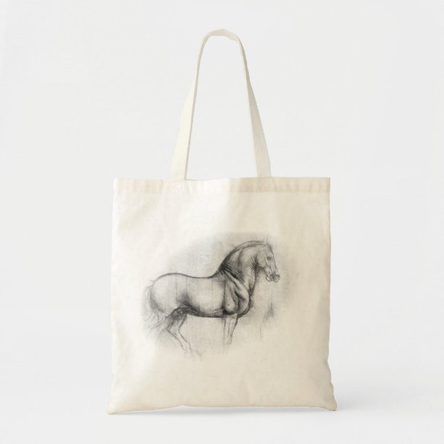 Tote O bolsa do cavalo de Leonardo da Vinci (Frente)
