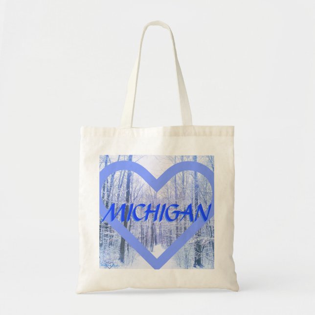 Tote o BOLSA do CORAÇÃO do INVERNO 2MICHIGAN (Frente)