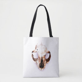 Tote O bolsa do CRÂNIO do ESQUILO branco