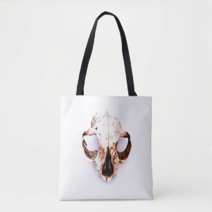 Tote O bolsa do CRÂNIO do ESQUILO branco