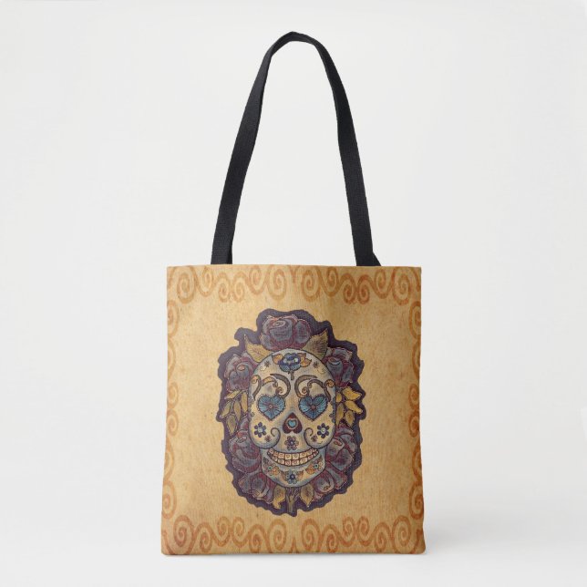 Tote O bolsa do crânio quatro do açúcar (Frente)