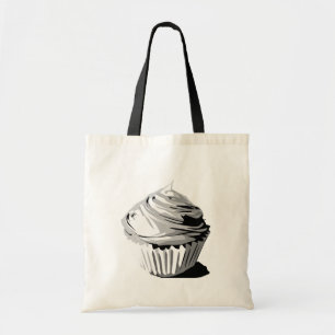 Tote O bolsa do cupcake do Grayscale
