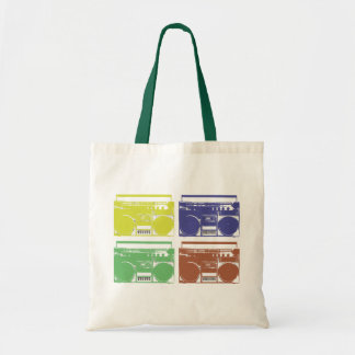 Tote O bolsa do design de Boombox do vintage