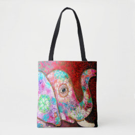 Tote O bolsa do elefante, elefante colorido