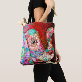 Tote O bolsa do elefante, elefante colorido