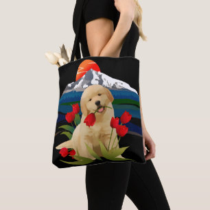 Tote O bolsa do filhote de cachorro do golden retriever