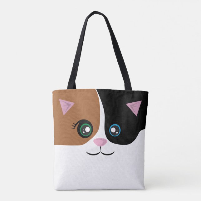 Tote O bolsa do gato - chita (Verso)
