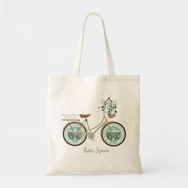 Tote O bolsa do logotipo da bicicleta de PWOC (Frente)