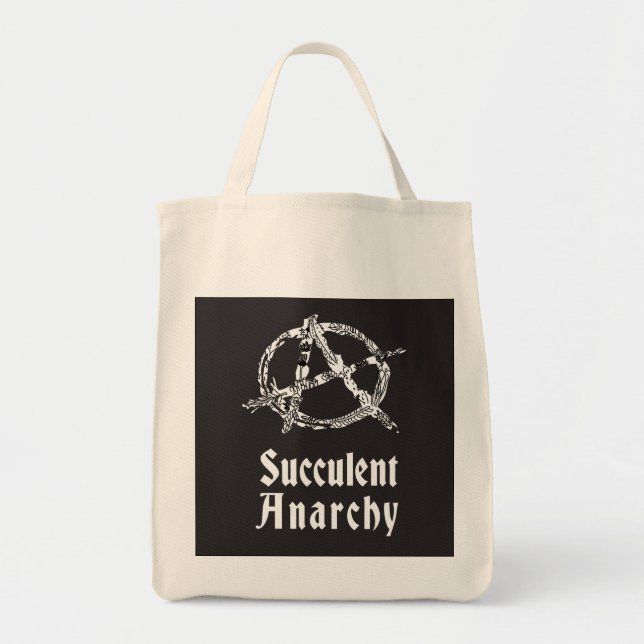 Tote O bolsa do mantimento da anarquia do Succulent (Frente)