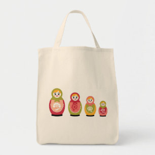 Tote o bolsa do mantimento das bonecas do russo