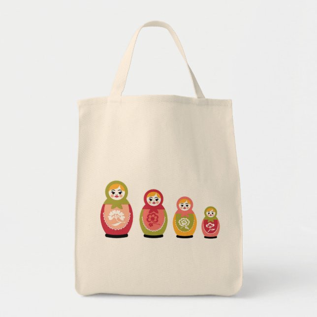 Tote o bolsa do mantimento das bonecas do russo (Frente)