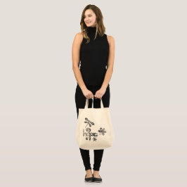 Tote O bolsa do mantimento das canvas com design