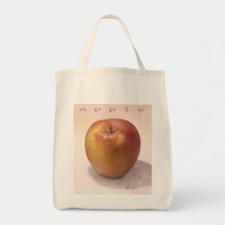 Tote O bolsa do mantimento de Apple - branco natural