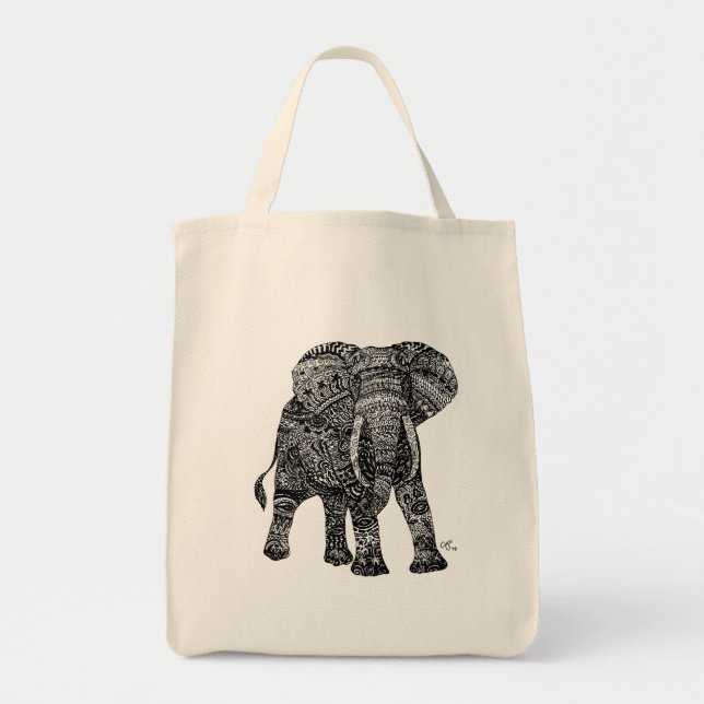 Tote O bolsa do mantimento de Elephantastic (Frente)
