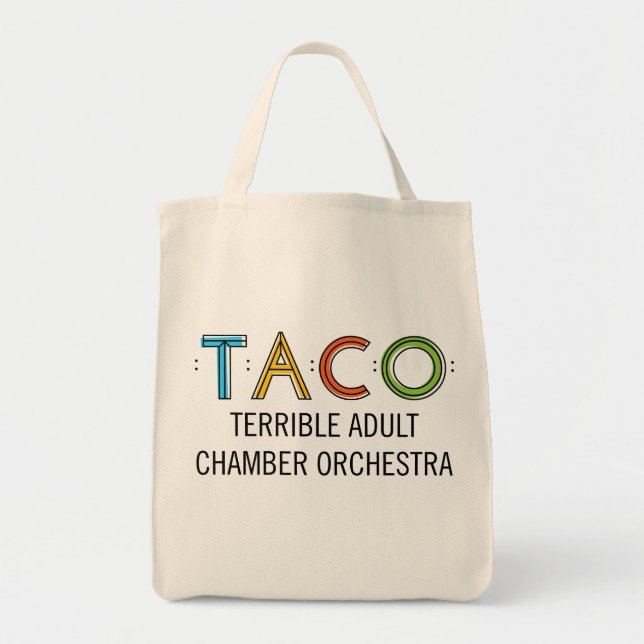 Tote O bolsa do mantimento do TACO (Frente)