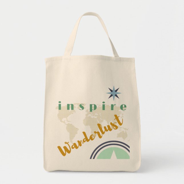 Tote O bolsa do mantimento - inspire o Wanderlust - (Frente)