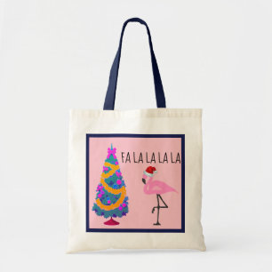 Tote O bolsa do Natal do papai noel do flamingo
