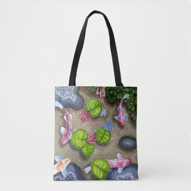 Tote O bolsa do ombro da lagoa de Koi (Frente)