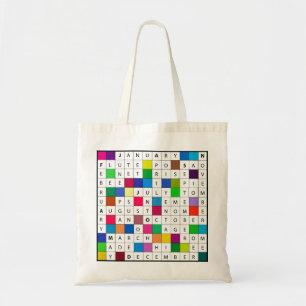 Tote O bolsa do orçamento com palavras cruzadas do