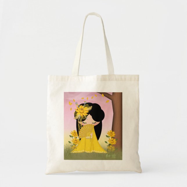 Tote O bolsa do orçamento da harmonia da boneca de (Frente)