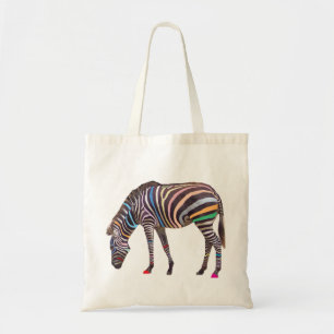 Tote O bolsa do orçamento da zebra do arco-íris