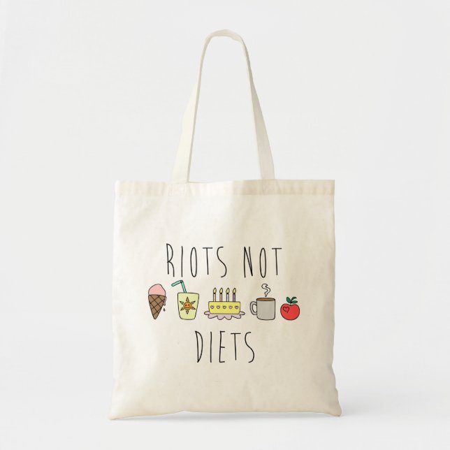 Tote O bolsa do orçamento das dietas dos motins não (Frente)
