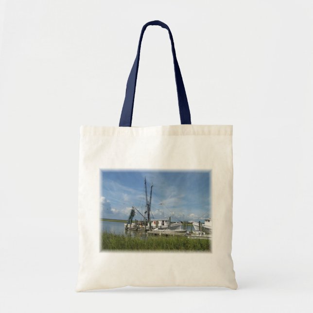 Tote O bolsa do orçamento do barco do camarão (Frente)