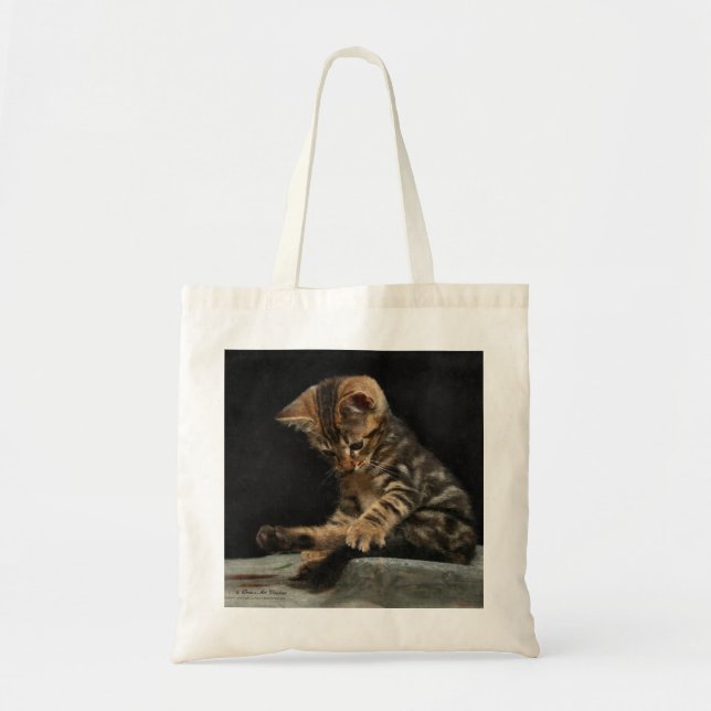 Tote O bolsa do orçamento do gatinho (Frente)