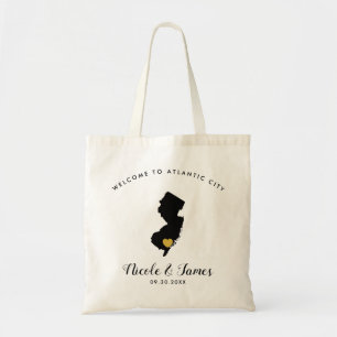 Tote O bolsa do saco da boa vinda do casamento do mapa