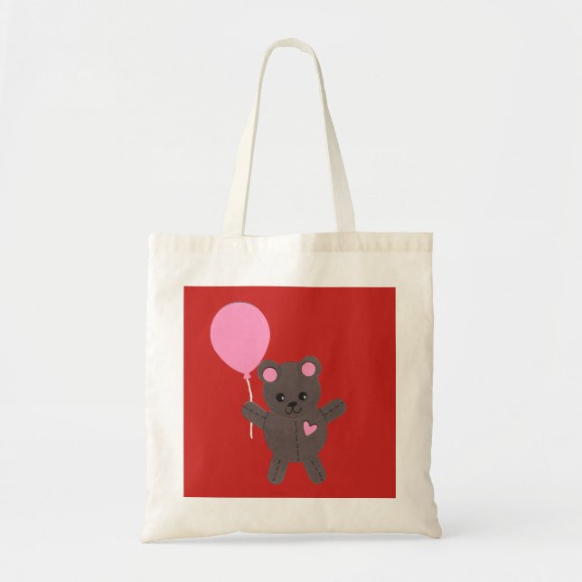 Tote O bolsa do urso do aniversário (Frente)