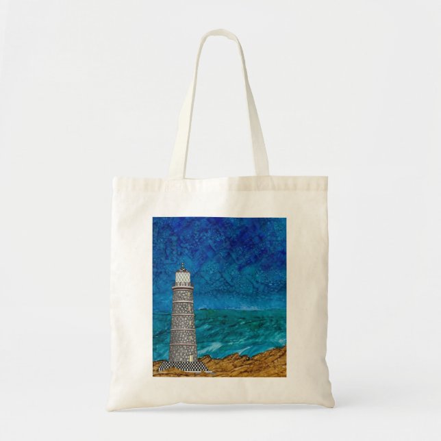 Tote O bolsa Doodled do farol (Frente)