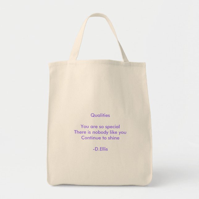 Tote O bolsa dos haicais das qualidades (Frente)