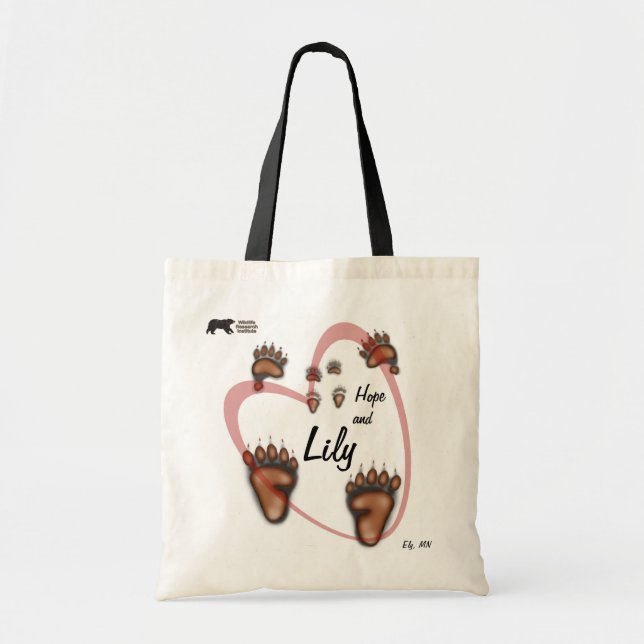 Tote O bolsa dos impressões do lírio e da pata do (Frente)