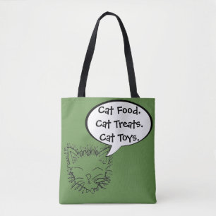 Tote O bolsa engraçado da compra do gatinho dos amantes