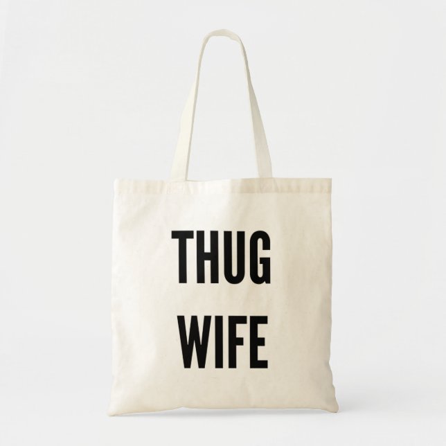 Tote O bolsa engraçado do gangsta do Natal da esposa do (Frente)