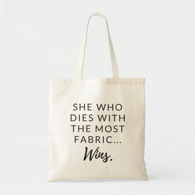 Tote O bolsa engraçado para quilters (Frente)