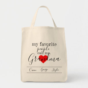 Tote O bolsa favorito da avó (personalizado com 3names