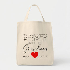 Tote O bolsa favorito da avó (personalizado com nomes)