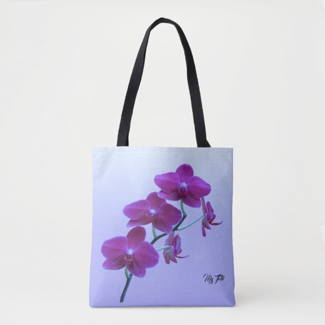 Tote O bolsa feito sob encomenda do ombro das orquídeas (Frente)