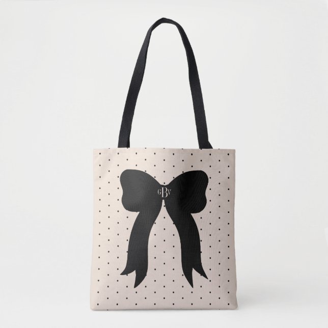 Tote O bolsa feito sob encomenda preto combinado do (Frente)
