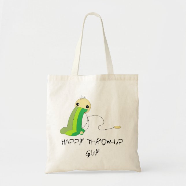 Tote O bolsa feliz do orçamento da cara do Lance-Acima (Frente)